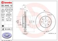 BREMBO 09.A445.10 Тормозной диск