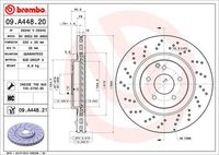 BREMBO 09.A448.21 Диск тормозной передний перфорированный! MB W203/C209 1.8/2.0-2.3/2.7CDi