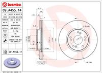 BREMBO 09A45511 Тормозной диск