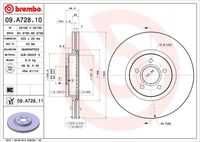 BREMBO 09.A728.11 Тормозной диск