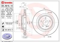 BREMBO 09.A818.11 Тормозной диск