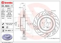 BREMBO 09.A822.11 Диск тормозной задний вентилируемый MERCEDES (C218, X218, W212)