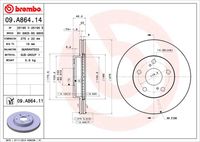 BREMBO 09A86414 Тормозной диск