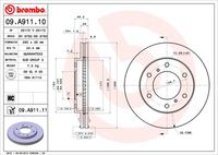 BREMBO 09.A911.10 Тормозной диск