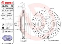BREMBO 09.A961.21 Тормозной диск