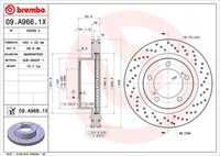 BREMBO 09A9661X Тормозной диск