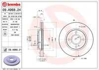 BREMBO 09A96824 Тормозной диск