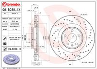 BREMBO 09.B039.1X Тормозной диск