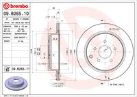 BREMBO 09.B265.11 Тормозной диск