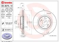 BREMBO 09.B270.10 Диск тормозной передний! Honda Accord 2.0/2.2i-DTEC 08>