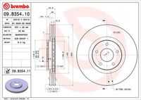 BREMBO 09.B354.11 Диск тормозной UV Coated перед