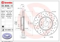 BREMBO 09B3561X Диск тормозной