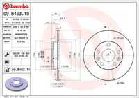 BREMBO 09.B463.10 Тормозной диск