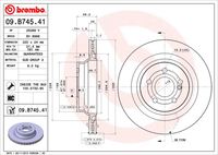 BREMBO 09.B745.41 Тормозной диск