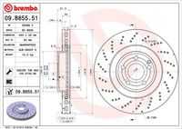 BREMBO 09.B855.51 Диск тормозной