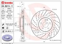 BREMBO 09.B913.11 Диск тормозной передний! MB X117/C117/W176 2.0 15>