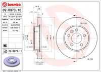 BREMBO 09.B973.11 Диск тормозной передний! D=303мм VW Amarok