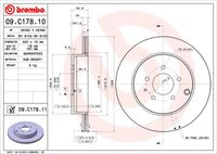 BREMBO 09C17811 Диск тормозной MAZDA CX-7 06- задн. 325мм.