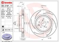 BREMBO 09.C181.11 Диск тормознойdf6884s, страна ввоза - польша