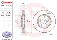 BREMBO 09C71011 Диск тормозной с покрытием