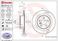 BREMBO 09.D112.11 Тормозной диск