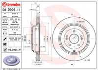 BREMBO 09.D995.11 Диск тормозной