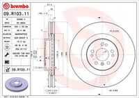 BREMBO 09.R103.11 Диск тормозной передний! MB W164/W251 5.0/3.0CDi/4.0CDi 05>