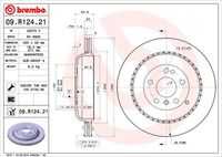 BREMBO 09.R124.21 Диск тормозной задний! MB X164/W164/W251 all 05>