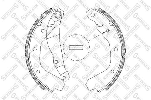 STELLOX 102 100-SX 4091.00=413SBS=FSB216 колодки барабанные Opel Kadett/Corsa 1.0-1.5D 84-91