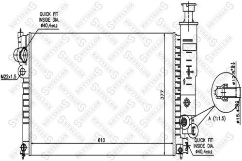 STELLOX 10-25036-SX Радиатор, охлаждение двигателя