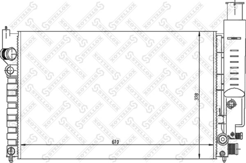 STELLOX 10-25126-SX Радиатор системы охлаждения! Peugeot 405 1.6-1.9D 87-92