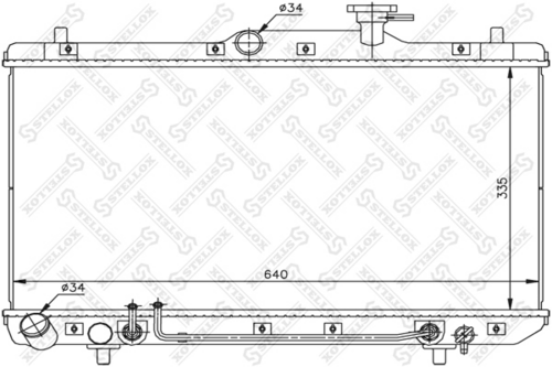 STELLOX 1025162SX Радиор системы охлаждения! АКПП Hyundai Accent 1.3-1.6/1.5 DOHC 99>