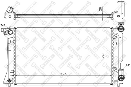 STELLOX 10-25194-SX Радиатор, охлаждение двигателя