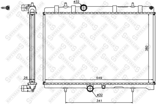 STELLOX 10-25201-SX Радиатор, охлаждение двигателя