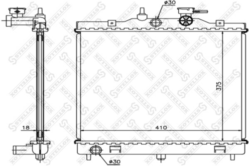 STELLOX 10-25299-SX Радиатор, охлаждение двигателя