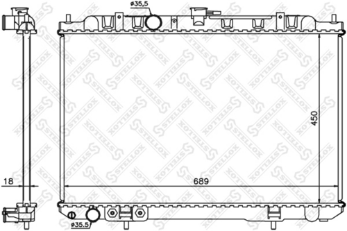 STELLOX 10-25339-SX Радиатор, охлаждение двигателя