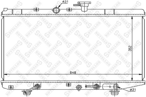 STELLOX 1025379SX Радиатор системы охлаждения! АКПП KIA Rio 1.6 02>