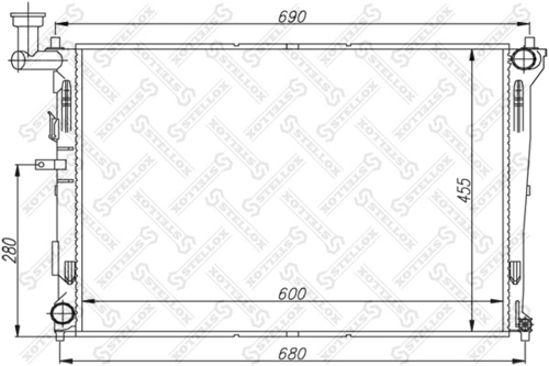 STELLOX 10-25394-SX Радиатор, охлаждение двигателя