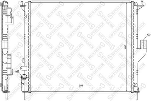 STELLOX 10-25450-SX Радиатор, охлаждение двигателя