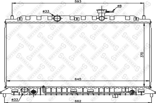 STELLOX 10-25466-SX Радиатор системы охлаждения! МКПП KIA Rio 1.4-1.6i 16V 05>