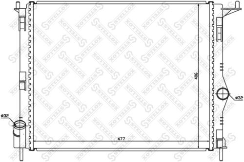 STELLOX 10-25473-SX Радиатор, охлаждение двигателя