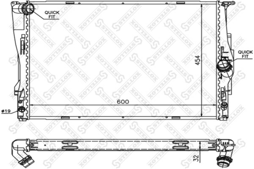 STELLOX 10-25581-SX Радиатор охлаждения двигателя