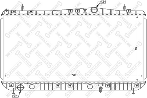 STELLOX 10-25688-SX Радиатор системы охлаждения! Chevrolet Tacuma 1.6i 01>/1.8-2.0i 00-04