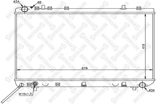 STELLOX 10-25689-SX Радиатор, охлаждение двигателя