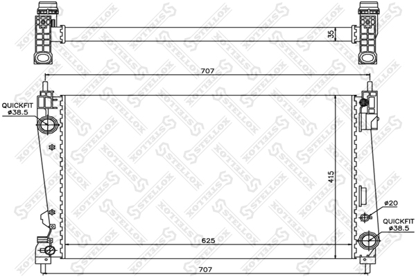 STELLOX 1025770SX Радиатор системы охлаждения! Opel Corsa D 1.3DTi 06>