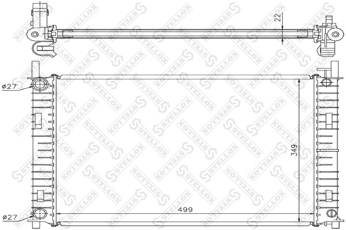 STELLOX 1025781SX Радиатор системы охлаждения! Ford Fiesta 1.3 02>