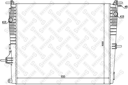 STELLOX 10-26160-SX Радиатор, охлаждение двигателя