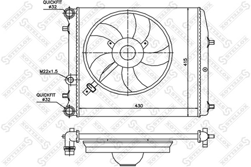 STELLOX 10-26241-SX Радиатор, охлаждение двигателя