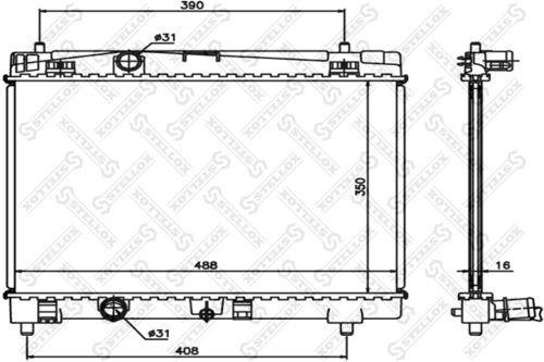 STELLOX 10-26321-SX радиатор системы охлаждения