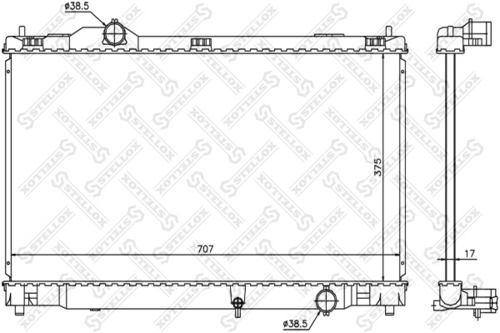 STELLOX 10-26322-SX Радиатор системы охлаждения! Lexus IS250 2.5 V6 05>